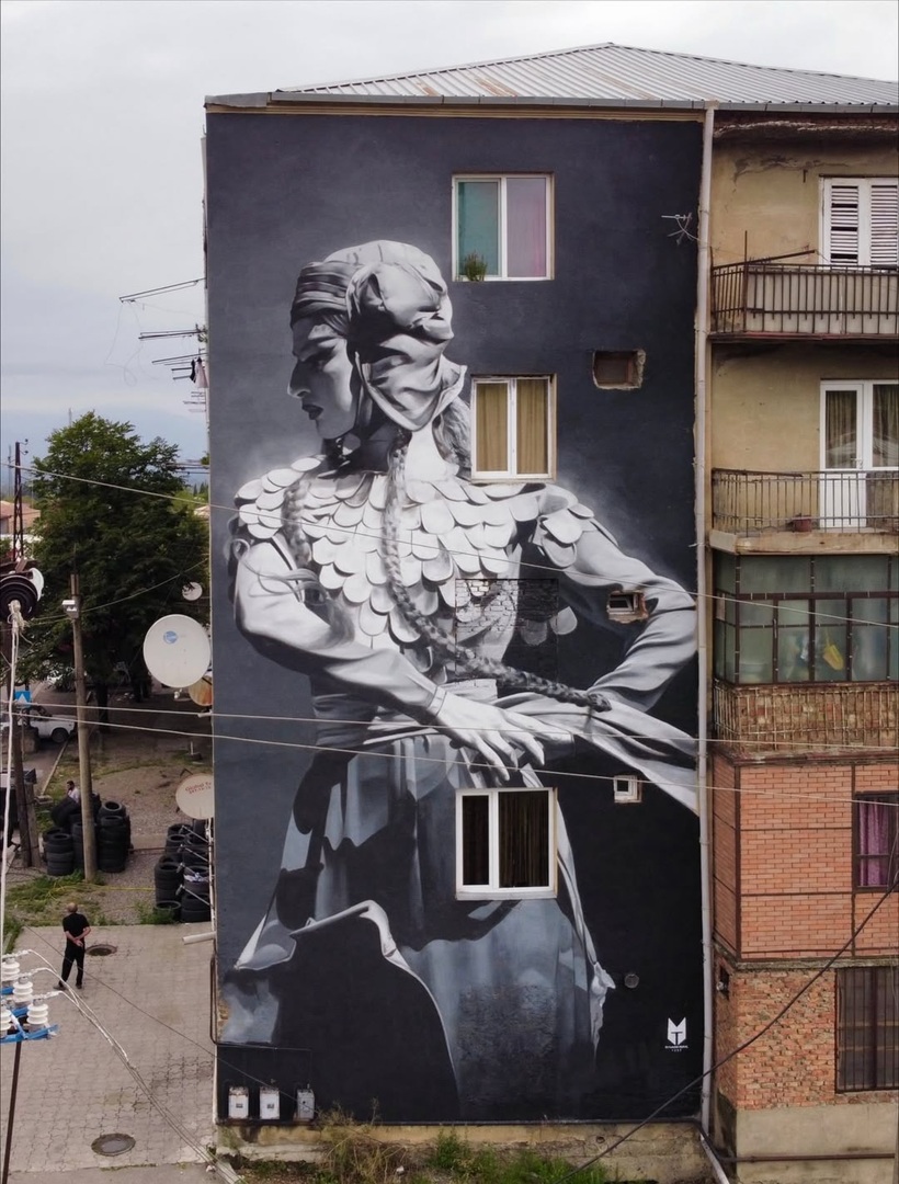 streetartUS's tweet image. #Repost @tbilisimuralfest
・・・
🎨 Gurjaani 2025

We continue our Dance Series and present our new mural in Gurjaani, created by TMF Studio.

Special thanks to the Sukhishvili National Ballet and photographer Zura Pirtskhalaishvili.

📍 Gurjaani, V. Sar… instagr.am/p/DRlXnoBDjGX/