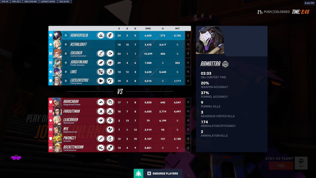 HowVeryGlib's tweet image. after playing Marvel Rivals for a bit, thought I&apos;d give OW2 a try as well

idk how good this is as far as first games go, but we won at least, so I suppose it could&apos;ve been worse. maybe my time with MR helped a bit