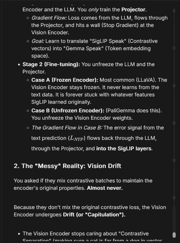 sameQCU's tweet image. ouch i never realized how limited mixed-objective training really is. stapling image embedding models to a VLM as embedding prefixes seems to have very real representational limits you&apos;ll discover very quickly.