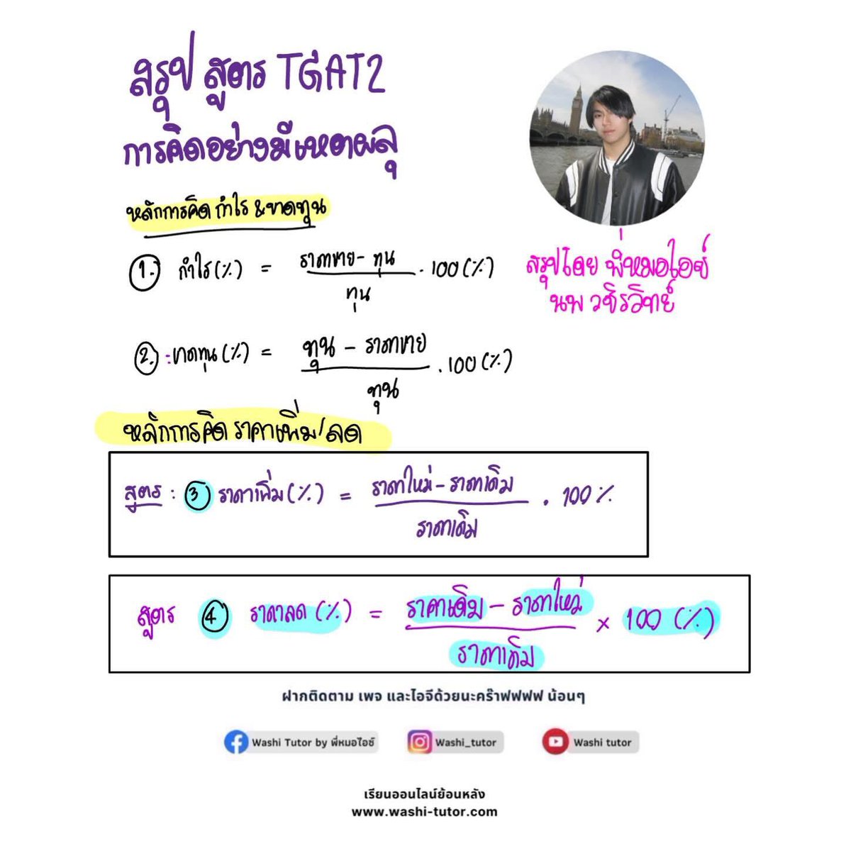 washi_tutor's tweet image. เธรดรวม ‼️ สูตรTGAT2 จำแค่นี้พอ 💯

#tgat #tpat #dek69 #tcas69
#สอบติดไปกับพี่หมอไอซ์