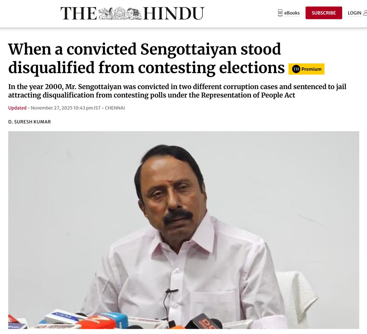 angry_birdu's tweet image. என்னது? செங்கோட்டையன் ஊழல் குற்றத்துக்கு தண்டனை வாங்கியதால 2001 தேர்தல்லயே போட்டி போட முடியாம போயிடுச்சா? அப்ப, செங்கோட்டையன் மேல ஊழல் குற்றச்சாட்டே கிடையாதுன்னு மூத்த ஊடகவியலாளர் பெலிக்ஸ் சொன்னது பொய்யா?