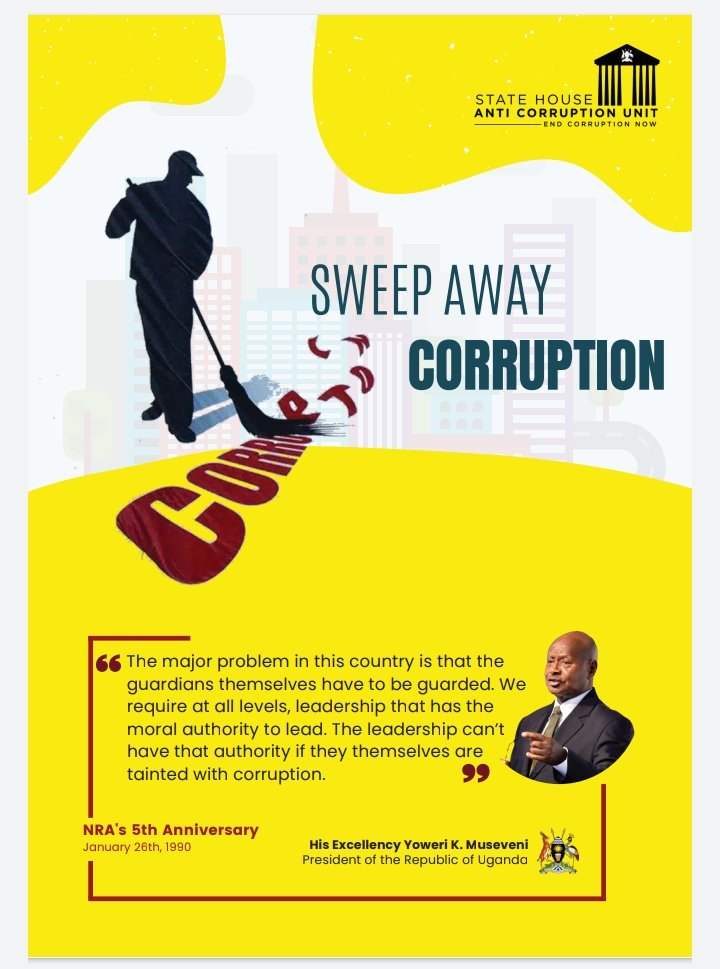 MusinguziRob1's tweet image. Mitigating such corruption it requires a multi-faceted approach involving transparency, institutional reforms, and accountability measures.
Holding those with responsibilities accountable and emphasising integrity among workers. 
#ExposeTheCorrupt