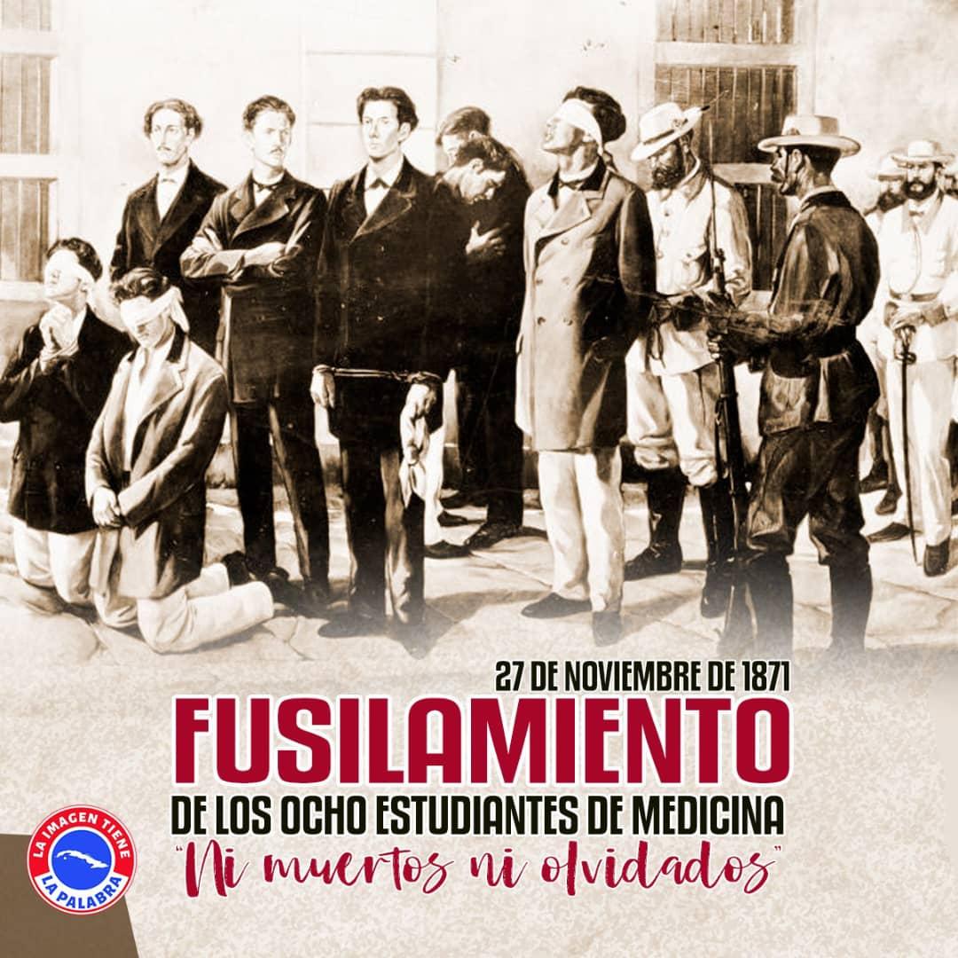 ¡NI OLVIDADOS NI MUERTOS! 
Aniversario 154 del fusilamiento de los 8 estudiantes de medicina. #LatirAvileño #SinPerderUnDía <a href="/DiazCanelB/">Miguel Díaz-Canel Bermúdez</a> <a href="/DrRobertoMOjeda/">Dr. Roberto Morales Ojeda</a> <a href="/PartidoPCC/">Partido Comunista de Cuba</a> <a href="/AlfreMene37409/">Alfre Menendez</a>
