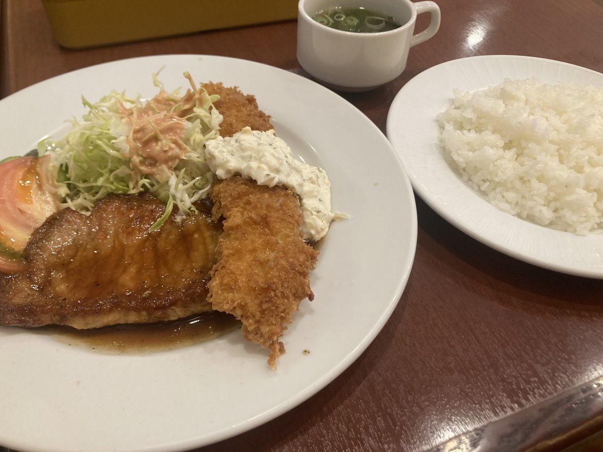 柔術練習おわりー🥋
初めて入った洋食屋さん。
美味しくてランチ900円！