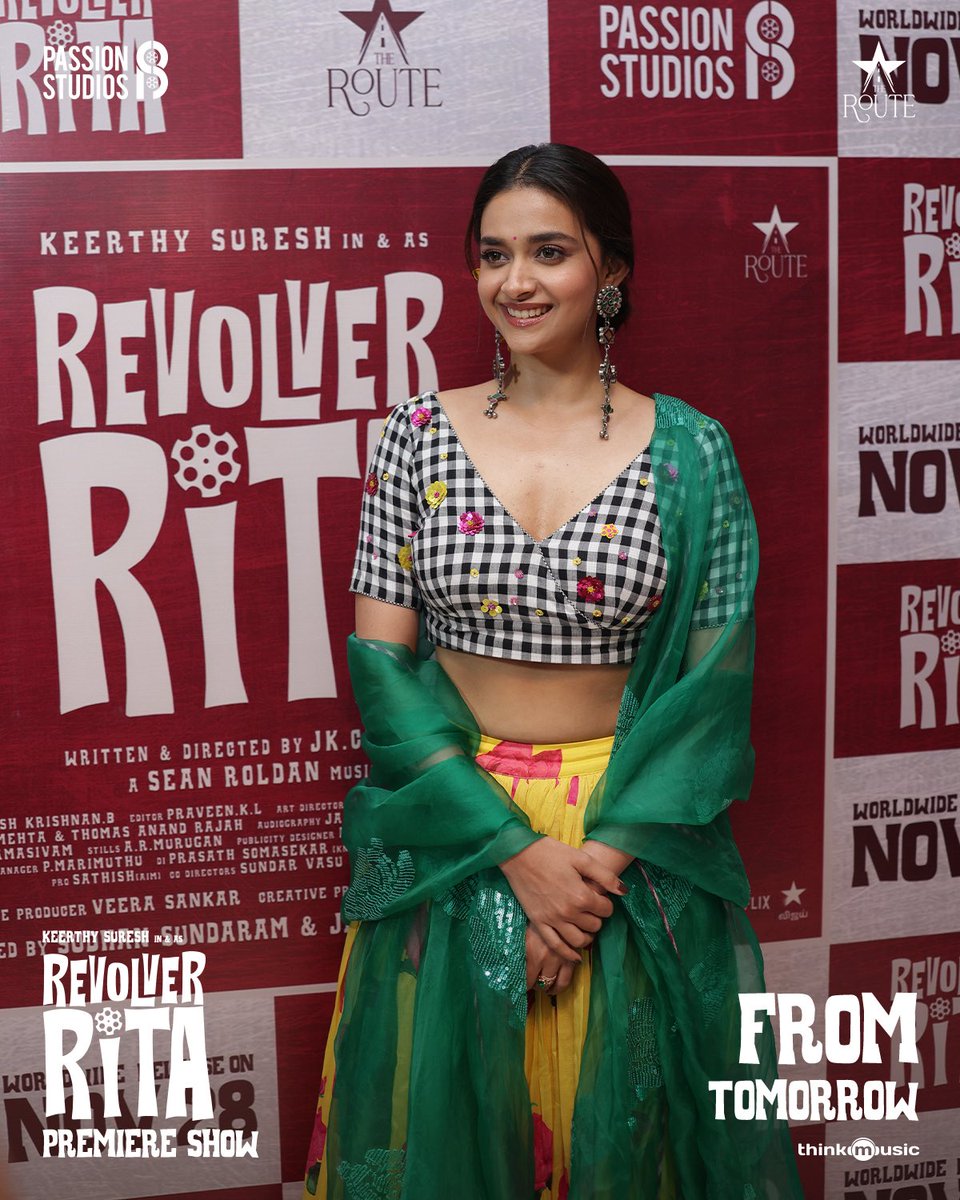 rakeshrok20's tweet image. #KeerthySuresh shining bright at the #RevolverRita PremiereShow

#KeerthySuresh #Tamilactress #Tamilcinema #tamil_actress #Kollywood