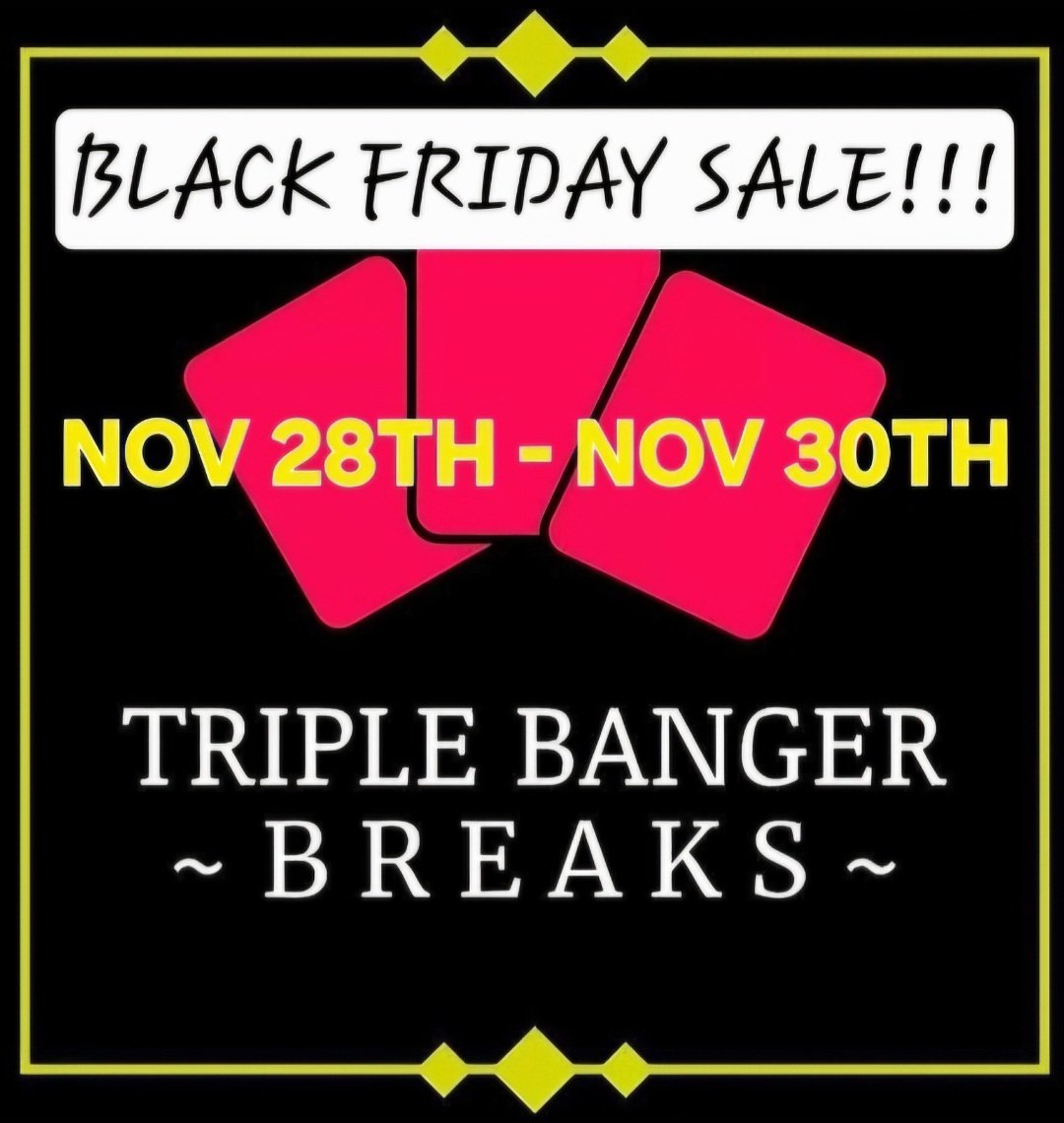 Happy Thanksgiving Everyone!!!

I'm preparing for the upcoming 2nd Annual TBB CREW Black Friday Sale!!!

Every paid item or spot you "take" will get you an entry in the hobby box giveaway to be revealed on Dec 1st

#TBBCrew #BlackFriday #TBBReposts

Sale starts tomorrow znov 28th