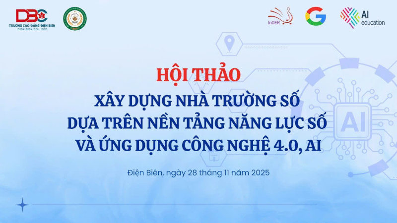 nghiafoss's tweet image. November 28th, 2025: Workshop &apos;Building #digitalschools based on #digcomp, application of #4.0 technology, and #AI&apos; at Dien Bien College. More Info: giaoducmo.avnuc.vn/hoi-thao/hoi-t…