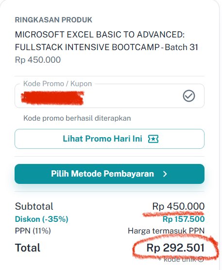myskill_id's tweet image. Pengen belajar Excel dari basic modal 200 ribuan aja??!! 🔥

DM atau komen “MAU” nanti MinSkill bisikin kode promonya 🥳

Daftar bootcamp Ms. Excel bareng expert di:
📍myskill.id/bootcamp