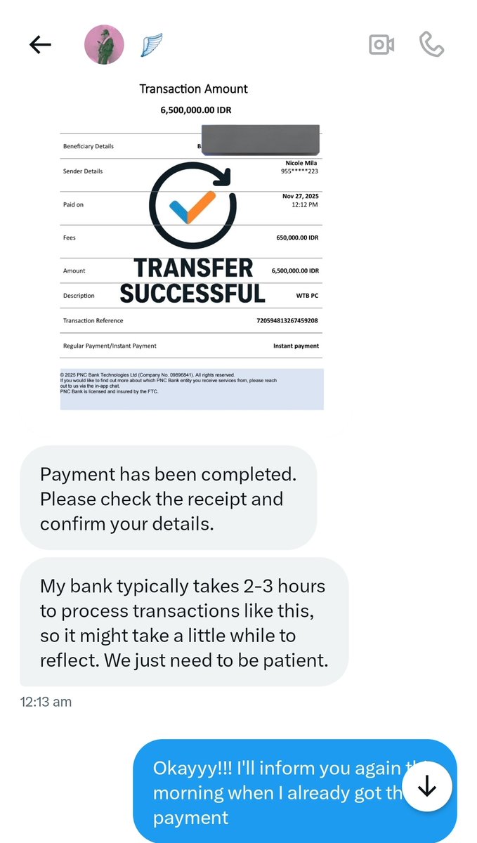 gimggles's tweet image. ‼️ SCAMMER ALERT ‼️

Guys hati2 ya apalagi yang suka jualan pc jumlah banyak, kalau ada yang dm kayak gini gausah digubris dia scammer apalagi sampai minta screenshot data di banking app.

Aku share disini karena aku tau scammernya juga masuk komun ini. Be careful guys!