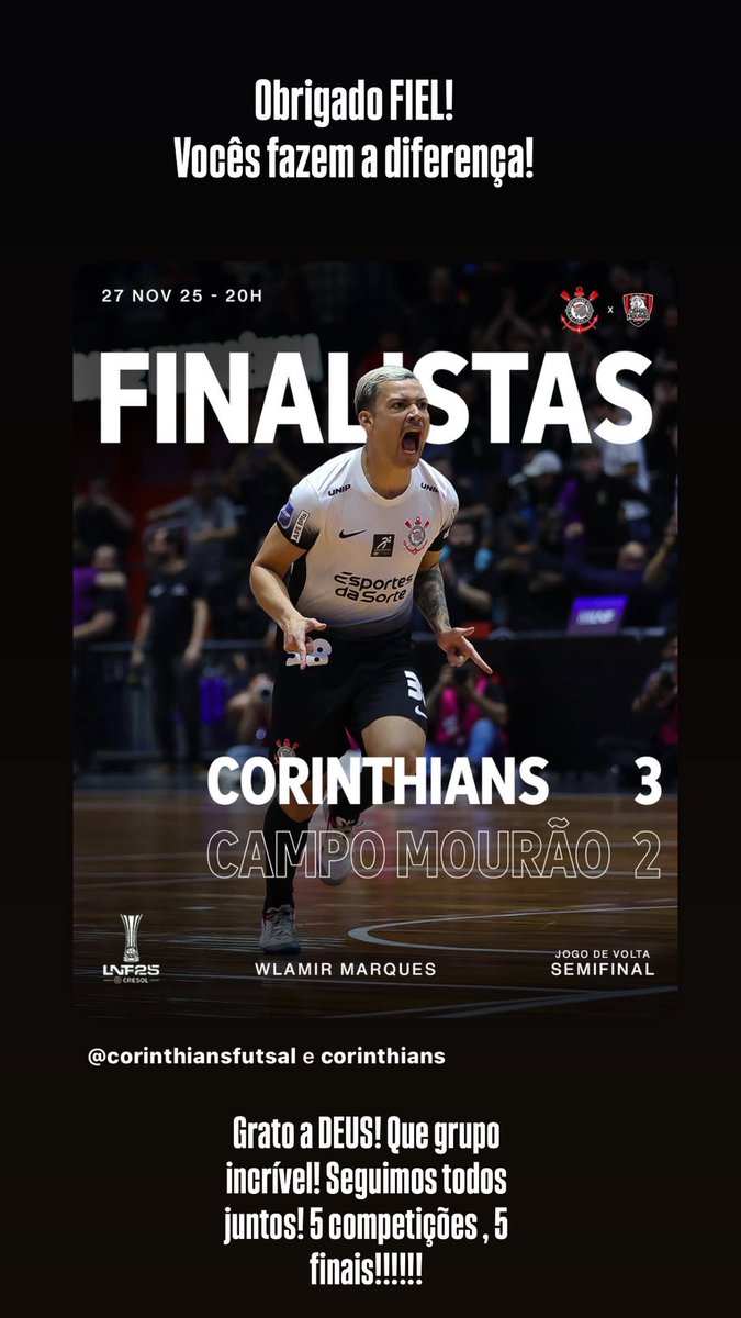 Obrigado FIEL! Vocês fazem a diferença ! FINAL LNF 2025 !
Futsal é tradição 🖤🦅