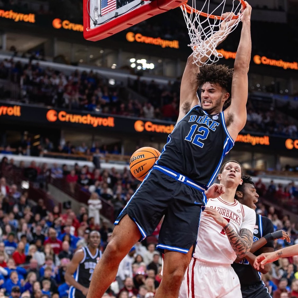 CBBcontent's tweet image. Duke’s Cam Boozer tonight against Arkansas: 

35 points
9 rebounds
3 assists
2 steals
13/18 FG
2/4 3PT

FEASTED on Thanksgiving. 🍽️🦃