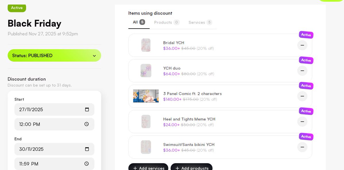 icesticker's tweet image. Black Friday Vgen sale #VGen 

Past YCHs and 3 panel comic options discounted for 20% this weekend