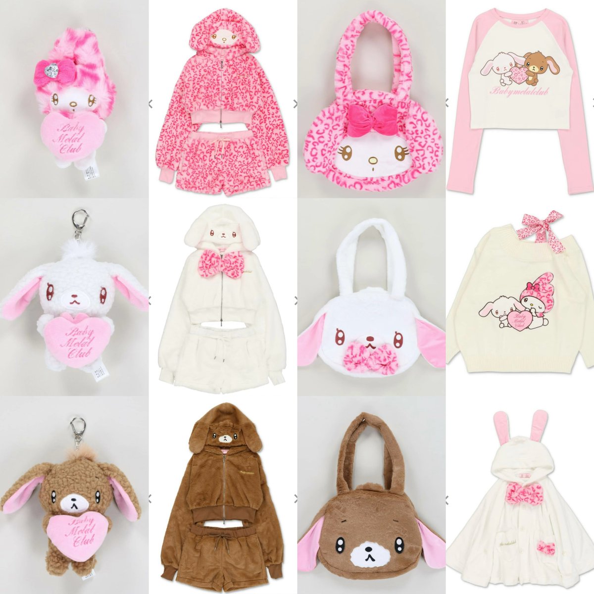 Babymetalclub マイメロディ シュガーバニーズ ×SPINNS うさぎシリーズ