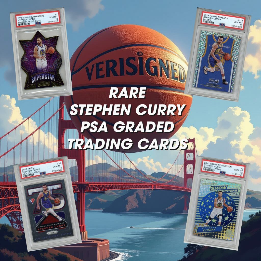 VeriSigned's tweet image. Sharpshooter vibes with #StephenCurry—this #graded arsenal rains triples like the all‑time 3PT king, flashing rookie fire and Prizm brilliance. #tradingcards eBay buff.ly/3Op5anX Amazon tinyurl.com/ec8fhazu and MySlabs buff.ly/3B6MVAq