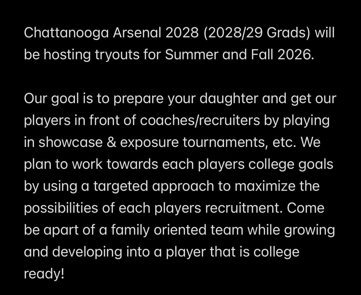Chattanooga Arsenal 2028 tweet media