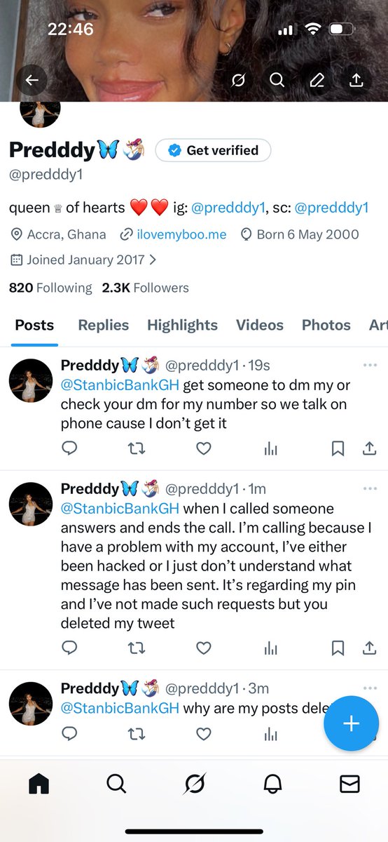 predddy1's tweet photo. @StanbicBankGH you keep deleting my tweets https://t.co/8OCRwxjQw6