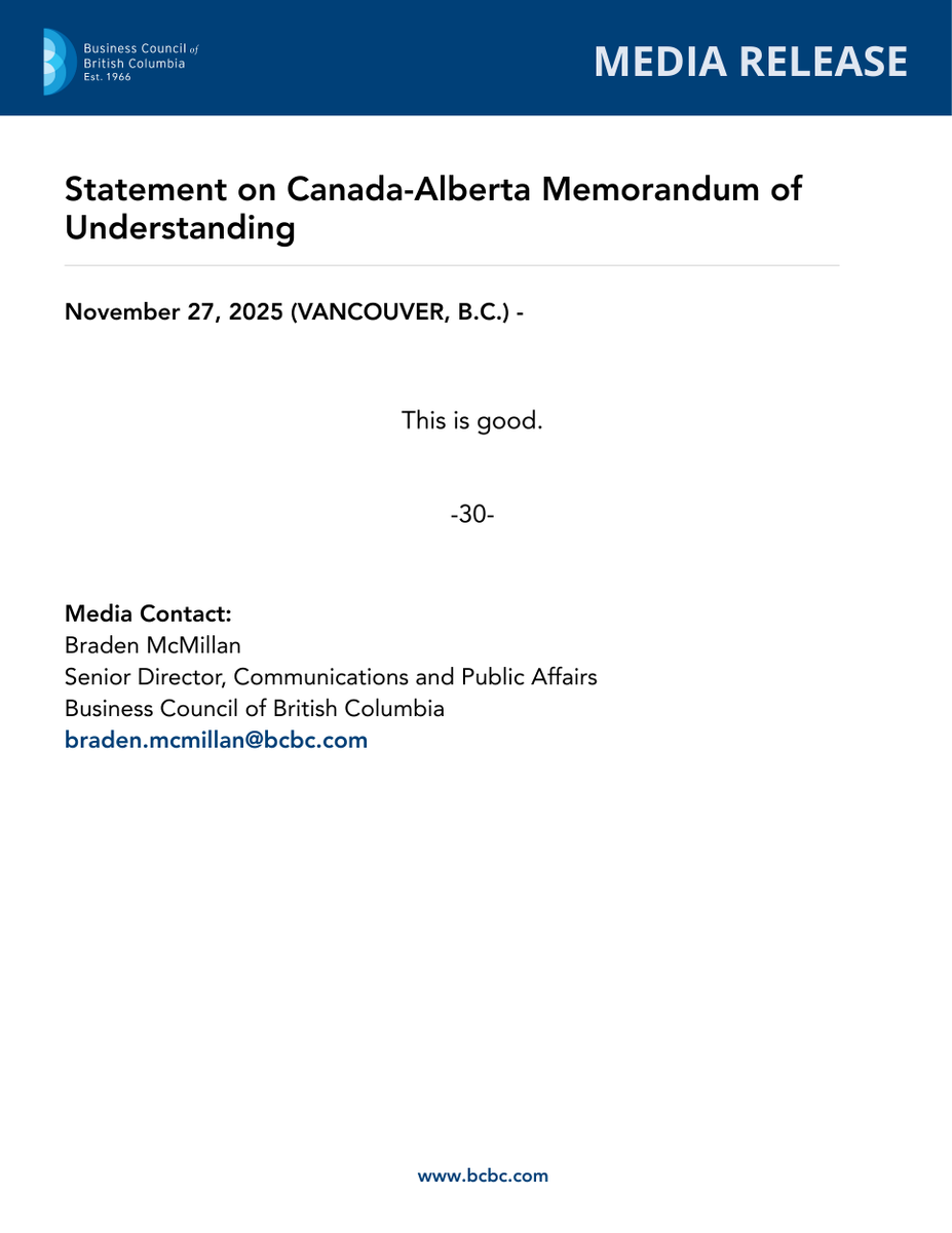 Please see our statement on today's Canada-Alberta Memorandum of Understanding.