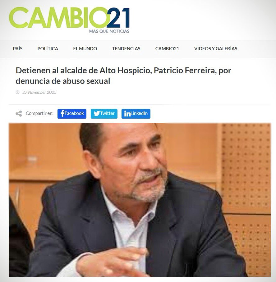 erikaoliverad's tweet image. La Fiscalía de Tarapacá confirmó que una mujer adulta denunció haber sido agredida sexualmente por el alcalde de Alto Hospicio. 
Esta podría ser una conducta reprochable, que motive el rechazo o la suspensión de una colectividad. 
#abusodepoder #dc