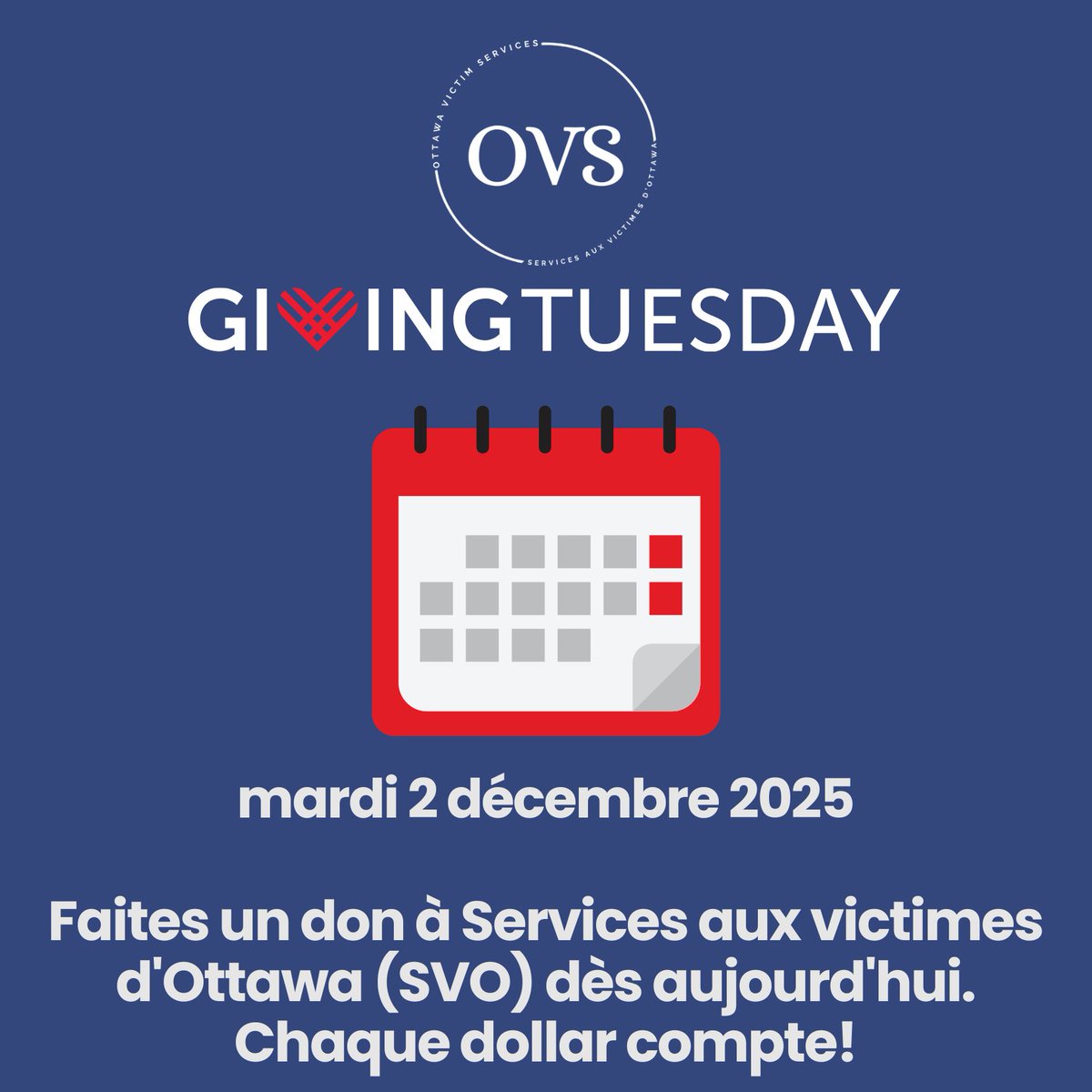 💚This Giving Tuesday falls during the 16 Days of Activism Against Gender-Based Violence (GBV)
.
This Giving Tuesday, support survivors when it matters most. Help us reach our $1000 goal today!

Donate here/Faites un don ici: zeffy.com/en-CA/donation…