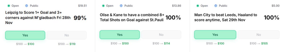 tradex404's tweet image. These are the #PredictionMarkets I have up right now on @polldotfun  some juicy odds going if you bet against me. 

Get started here and get some free cash if you wager app.poll.fun/r/c8fi2