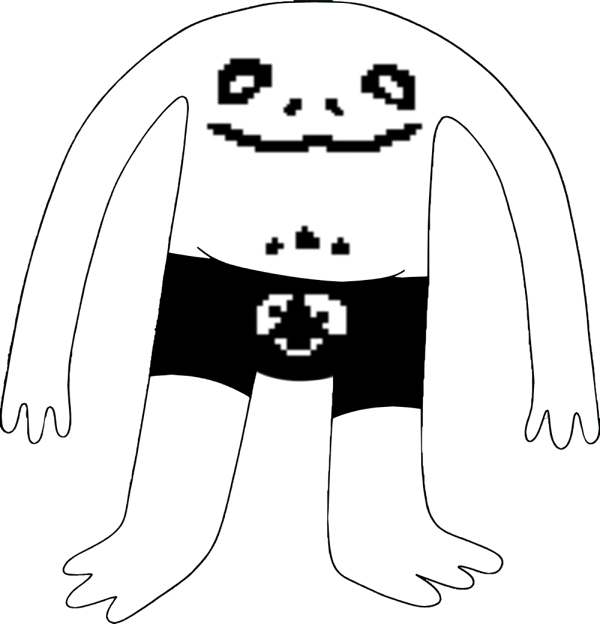 I'm Mr. Froggit.
This is my speedrun.
I eat your pronoun.
I ate your pronoun.
This is the end.
I love you.