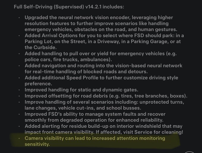 FSD v14.2.1 관련 소셜 업데이트