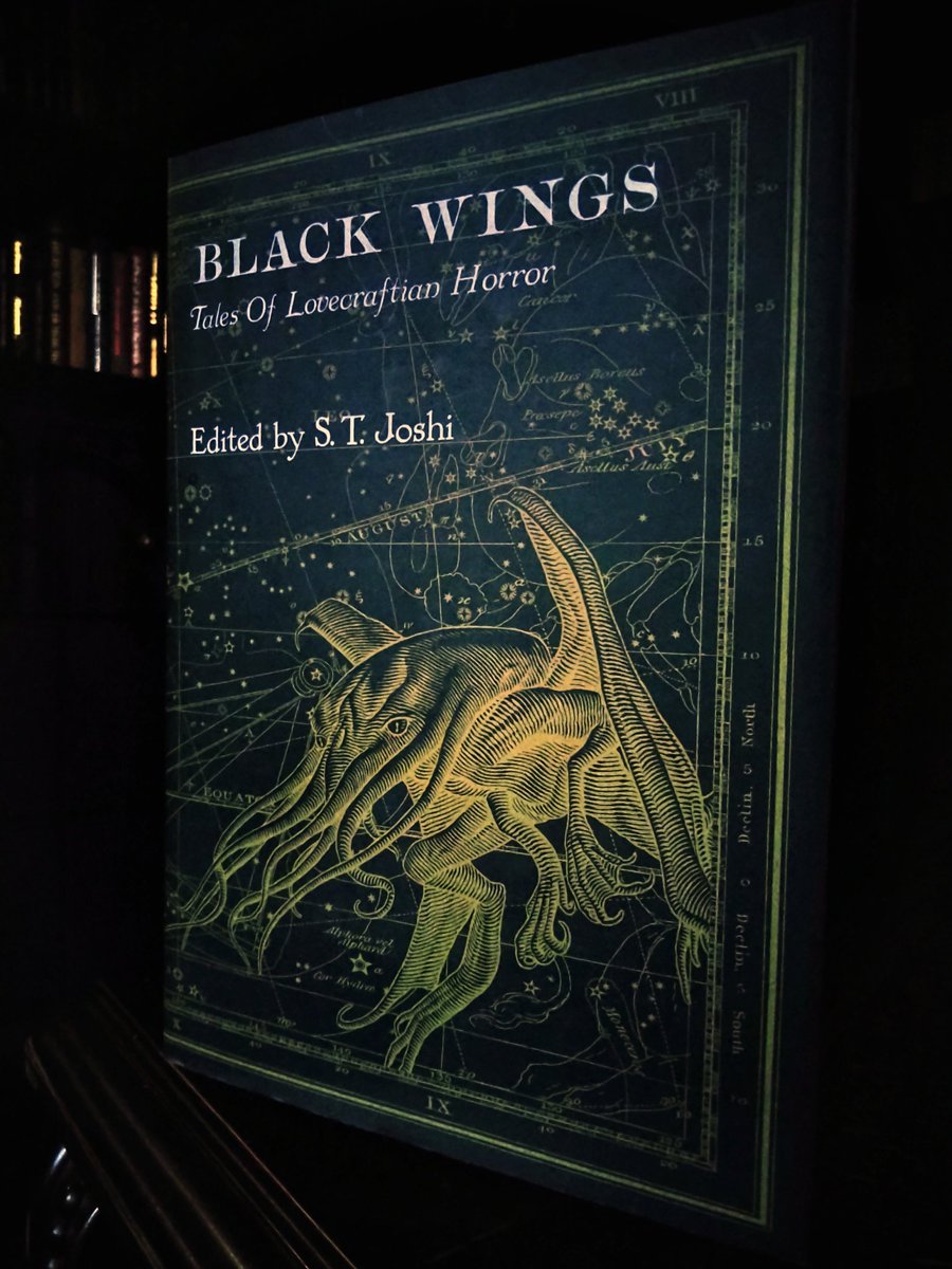 Weird_Friction's tweet image. &quot;Black Wings: New Tales of Lovecraftian Horror&quot; edited by S.T. Joshi, published by PS Publishing in 2010.
An anthology of 21 stories by contemporary horror writers that incorporate Lovecraftian Horror themes while avoiding being stylistic pastiches of Lovecraft’s work.
1/3