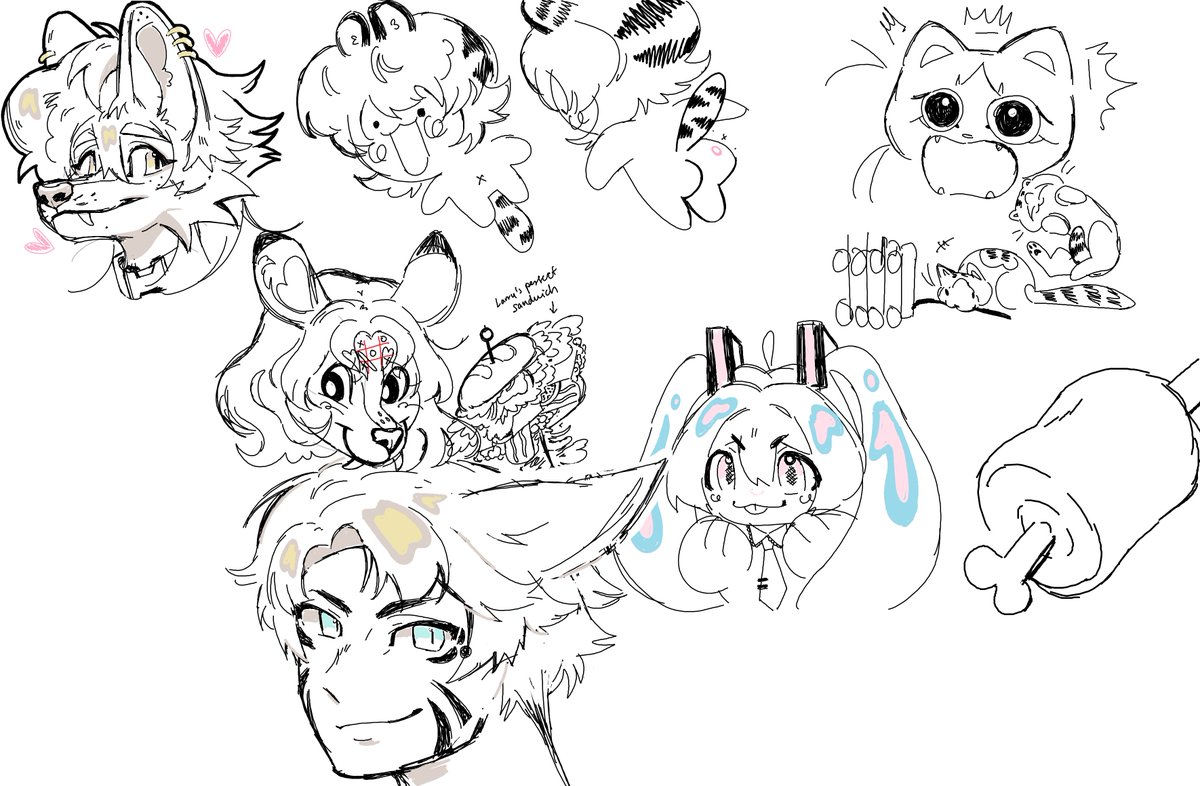 Null__Oracle's tweet image. BLEEBO MEEMOS!!!!! 

we&apos;ve got.... me!! pachi!! (both front and back, very important), portraits of Kees!, meat, migu, larry, and soul!!!!!!