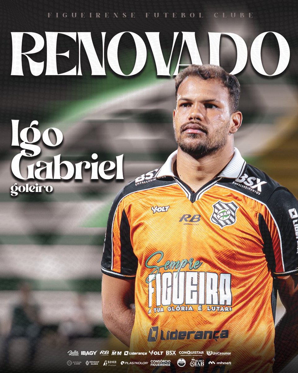 Goleiro Igo Gabriel permanece no Figueira em 2026
⠀
Contratado para a disputa do Campeonato Brasileiro, Igo Gabriel estreou no Figueira contra o Guarani. Na oportunidade, o goleiro defendeu uma cobrança de pênalti. Igo disputou 22 jogos com a camisa do Time do Povo na atual