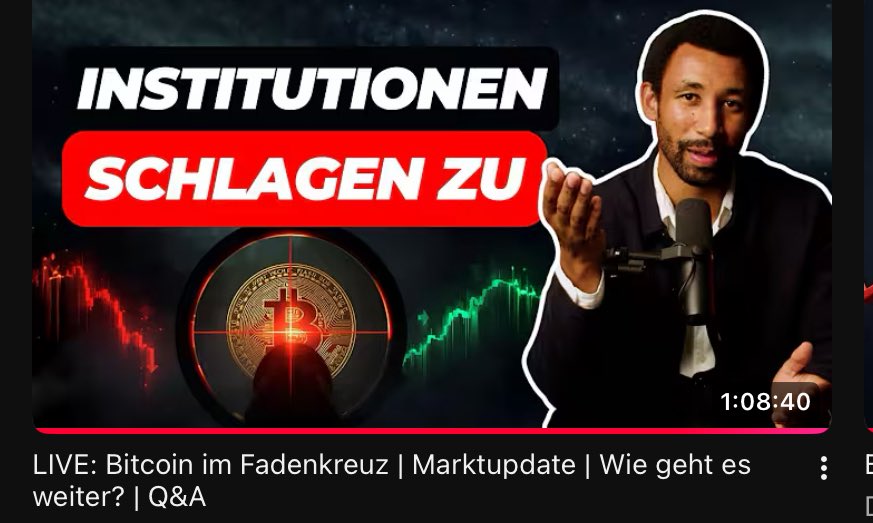 Bitcoin auf dem Weg zum Wertespeicher, klasse Darstellung von <a href="/bruceflorian/">Bruce</a> - wir sind mitten drin und nicht nur dabei. Jeder Schritt, sei er noch so klein, führt zum Ziel. 👍

youtube.com/live/thBeXJ0p7…