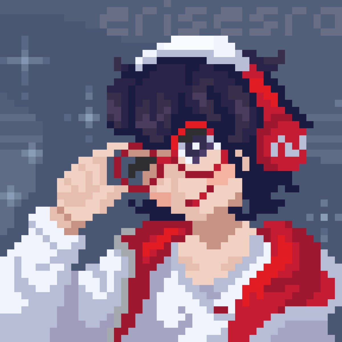 Enjoying the game #chillwithyou so much that I had to draw some #pixelart art of サトネ⭐