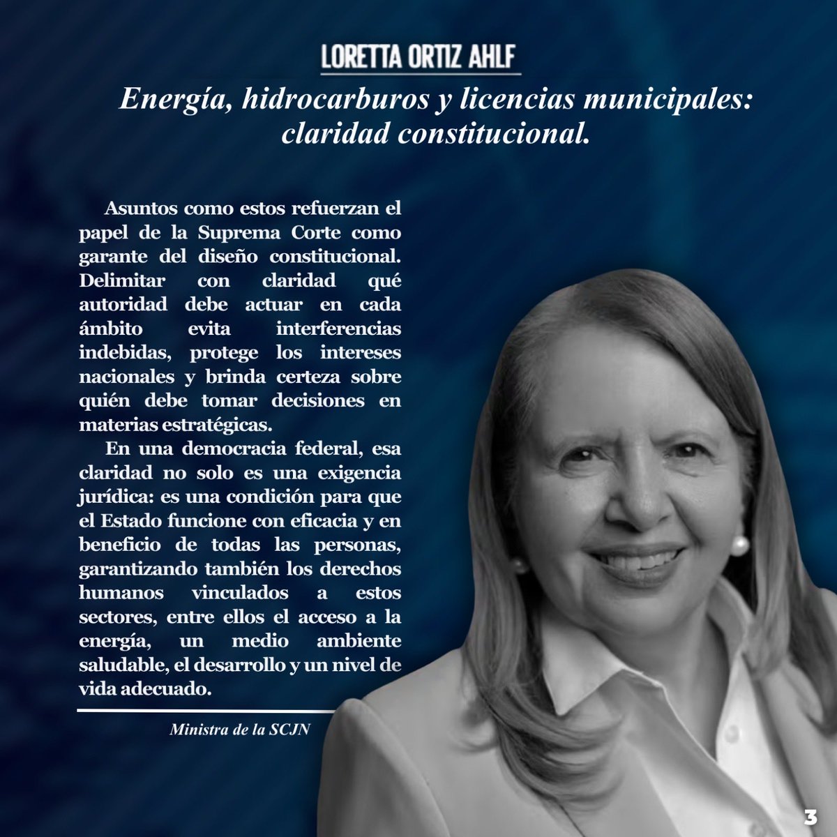 👩‍⚖️💡 Energía, hidrocarburos y licencias municipales: claridad constitucional.

📰 Les invito a leer mi columna publicada esta semana en El Universal (<a href="/El_Universal_Mx/">El Universal</a>), donde comparto mi reflexión sobre el papel de la Suprema Corte como garante del diseño constitucional.