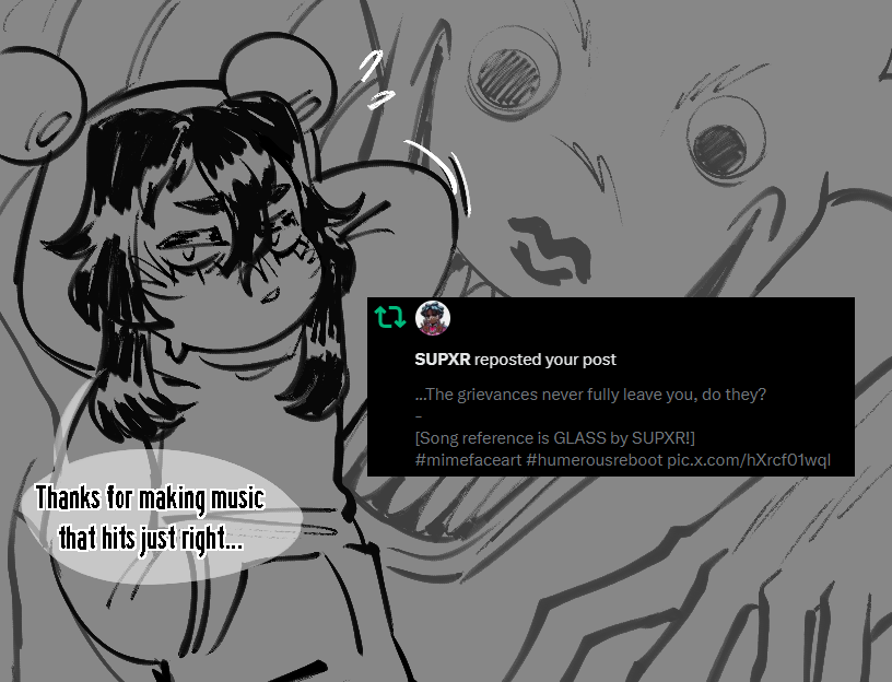 mimefacee's tweet photo. (Huge honor!! thank you so much dude! I love your music :,0)))!!!)
-
#mimefaceart #humerousreboot https://t.co/I0vFW5UpSe