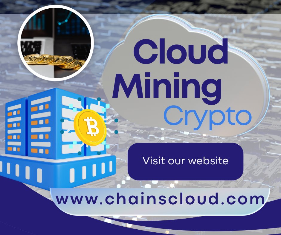 ChainsCloud's tweet image. Maximize your crypto potential with ChainsCloud’s platform — mine Bitcoin, Dogecoin, and more while tracking profits in real time. Join now at chainscloud.com. #CloudMiningPlatform #CryptoProfit #BitcoinMining