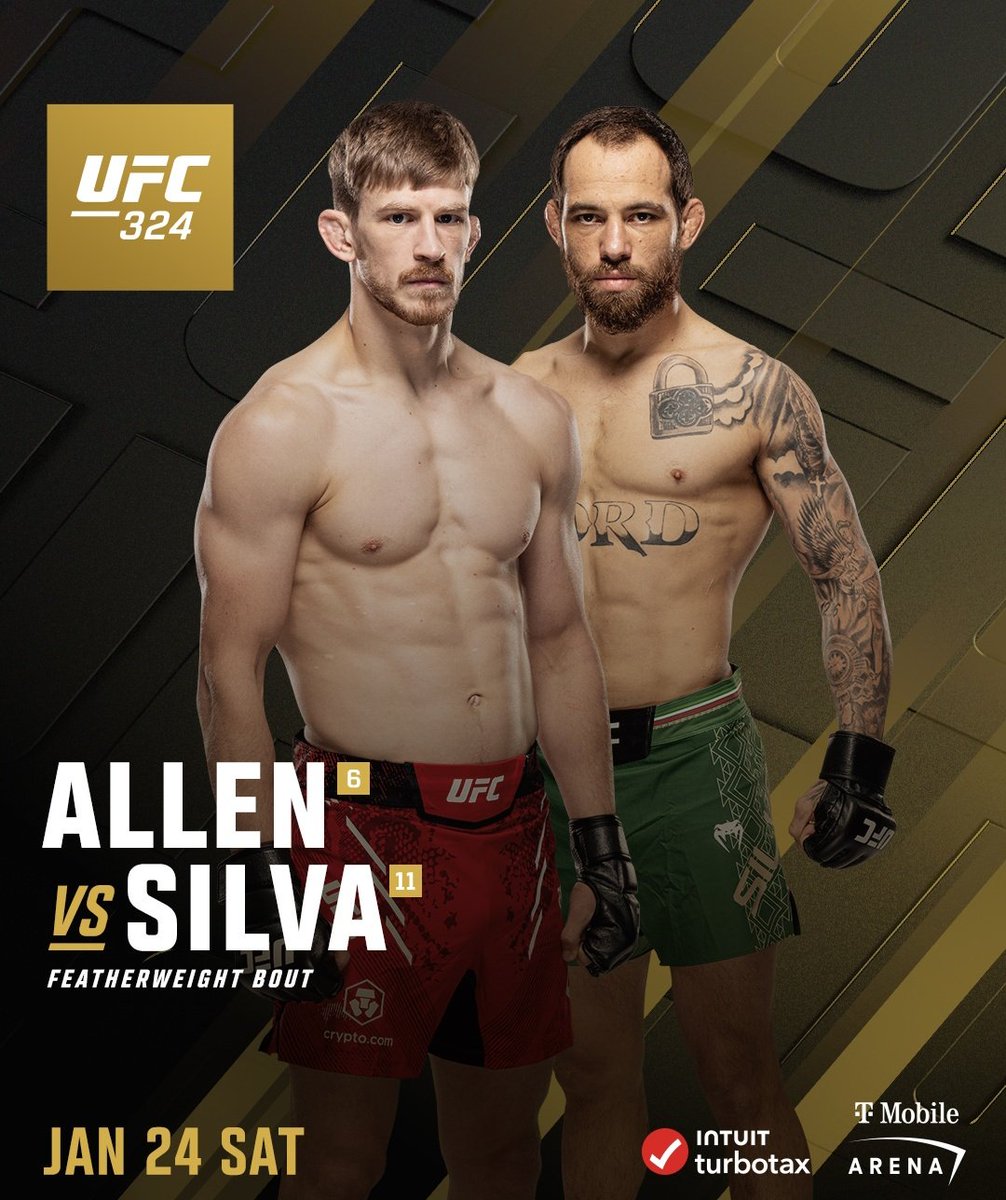 DİĞER EŞLEŞMELER🔥

Sean O'Malley vs Song Yadong

Umar Nurmagomedov vs Deiveson Figueiredo

Brendan Allen vs Jean Silva

#UFC324 #UFC #MMA