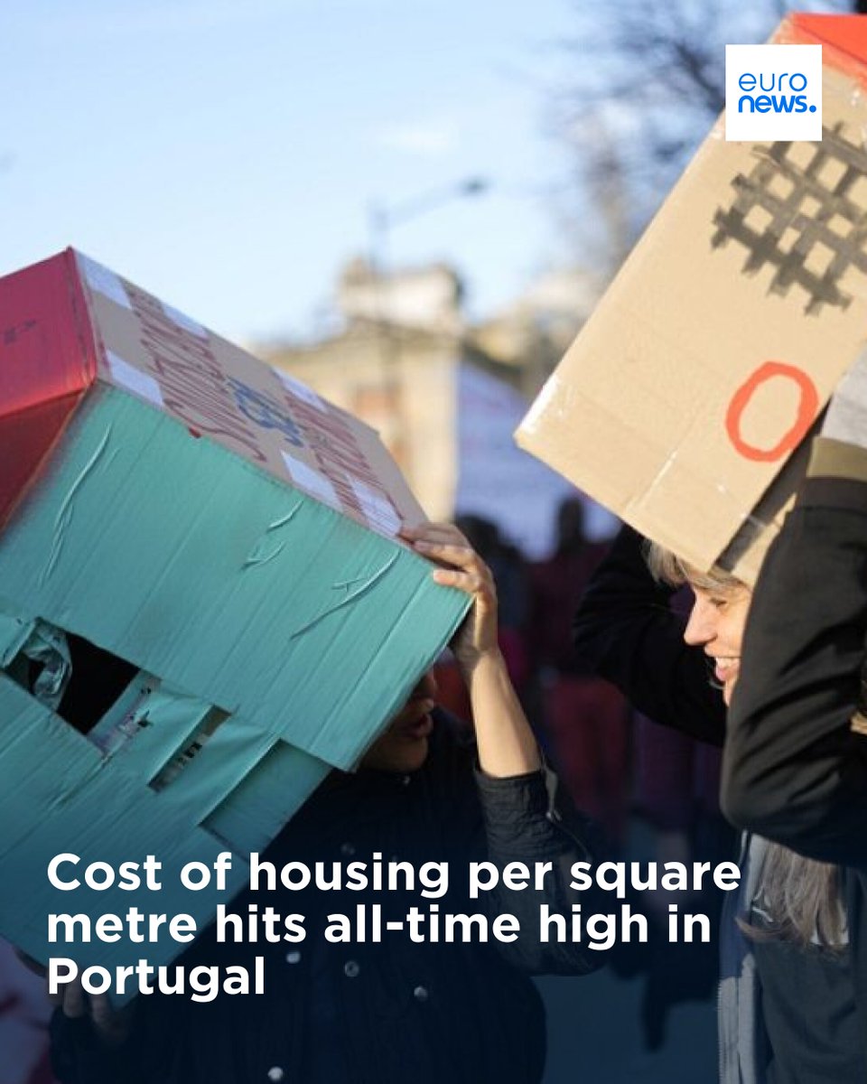 euronews's tweet photo. Cost of housing per square metre hits all-time high in Portugal
➡️ https://t.co/13W39MABXF https://t.co/zdSILcpHZn