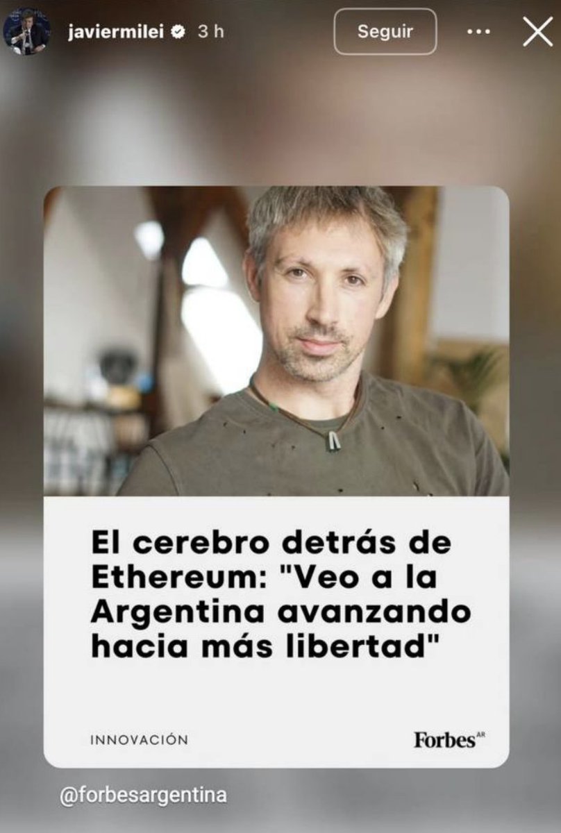 Polkadotsub0's tweet image. Argentinian President @JMilei shared @gavofyork&apos;s recent @ForbesArgentina interview from sub0.

Gavin sat down with Forbes to discuss Polkadot&apos;s &quot;second era,&quot; digital sovereignty, the role of AI, and freedom.