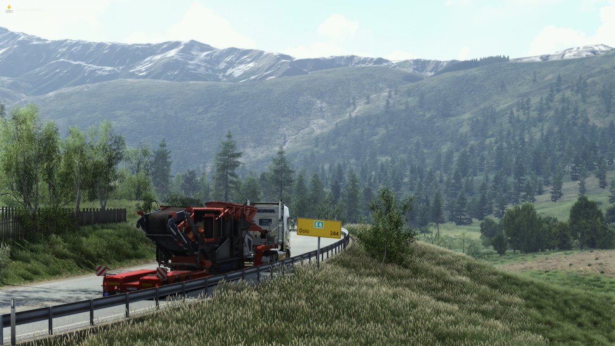 Mrpotatin's tweet image. More #CruisingNordicHorizons shots because I spent 4hs playing but ended up doing just 4 jobs because I took a bit too many pictures, lol. 
Thanks to @SCSsoftware for this amazing Dlc. 
So far, my fav Dlc, even more than West Balkans.
#EuroTruckSimulator2 #ETS2