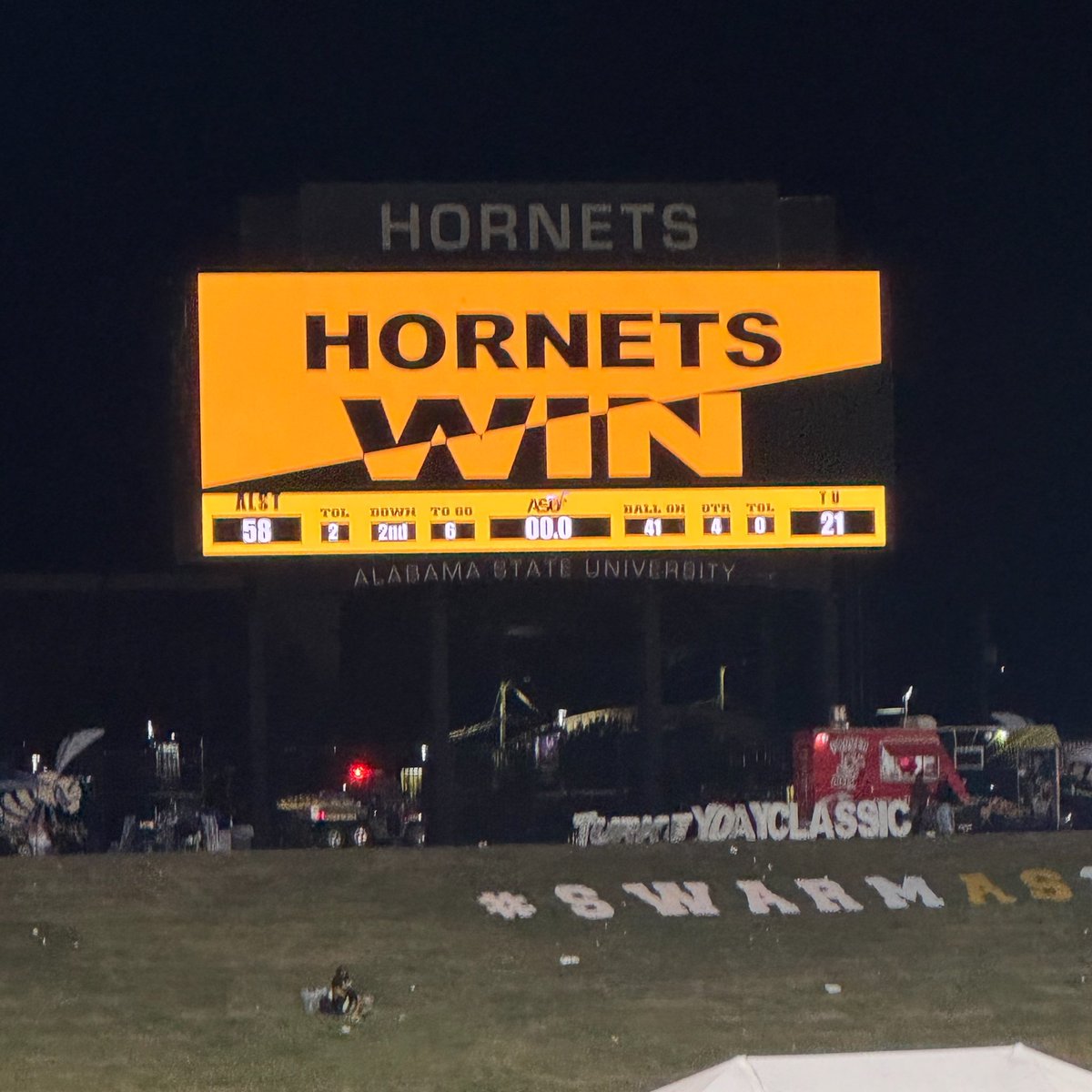 𝗖𝗛𝗔𝗠𝗣𝗜𝗢𝗡𝗦! Big Bama State wins the 2025 Turkey Day Classic 58-21! #MyASU #SwarmAs1