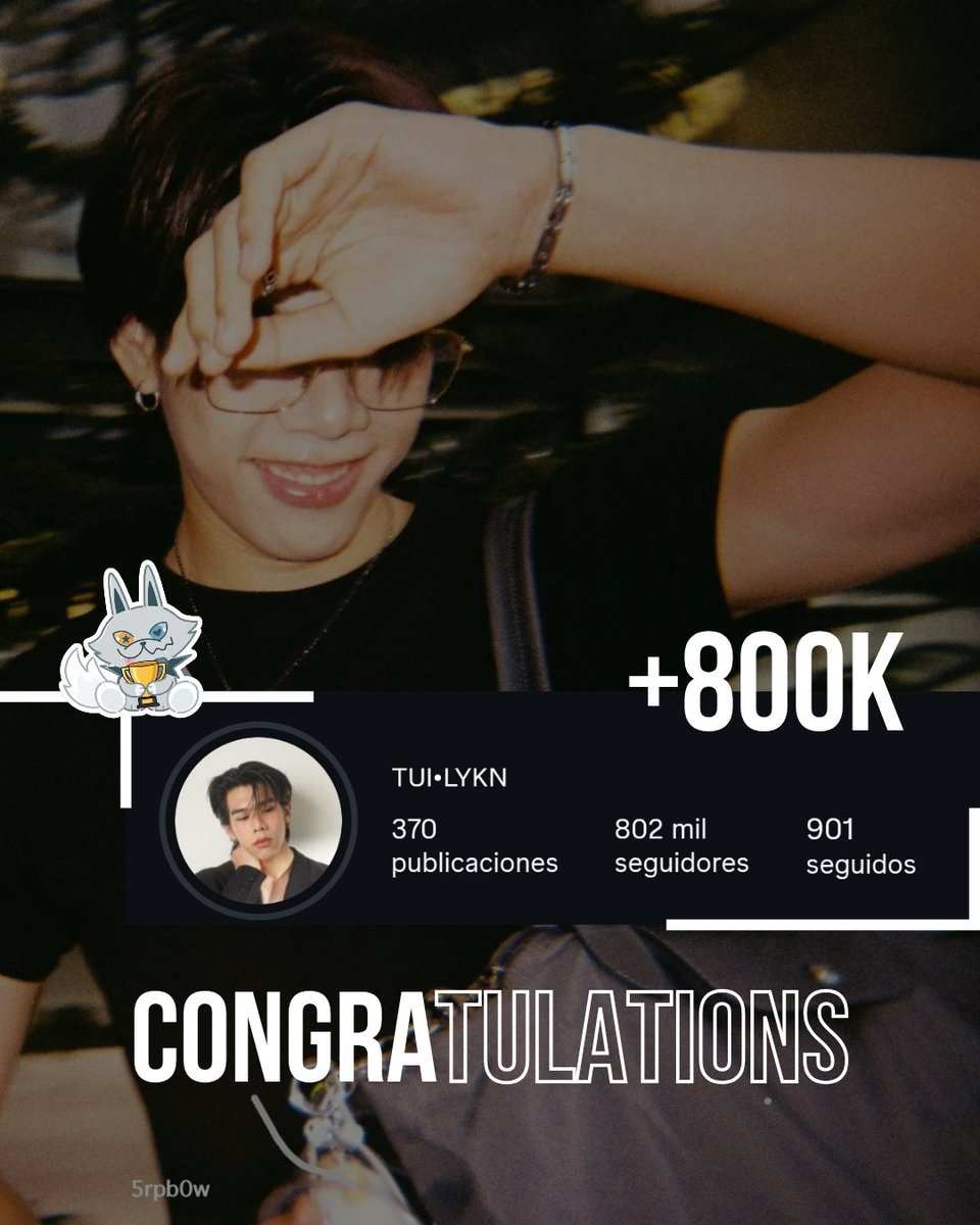 ¡800K de personas apoyando a Tui! 
Qué bonito es ver cómo tu camino sigue iluminándose gracias a todo lo que eres y todo lo que das.
Desde Perú🫶🇵🇪, te enviamos un abrazo enorme porque siempre nos muestras tu talento, tu carisma y tu gran corazón. 
#TuiChayatorn #LYKNSCHEDULE