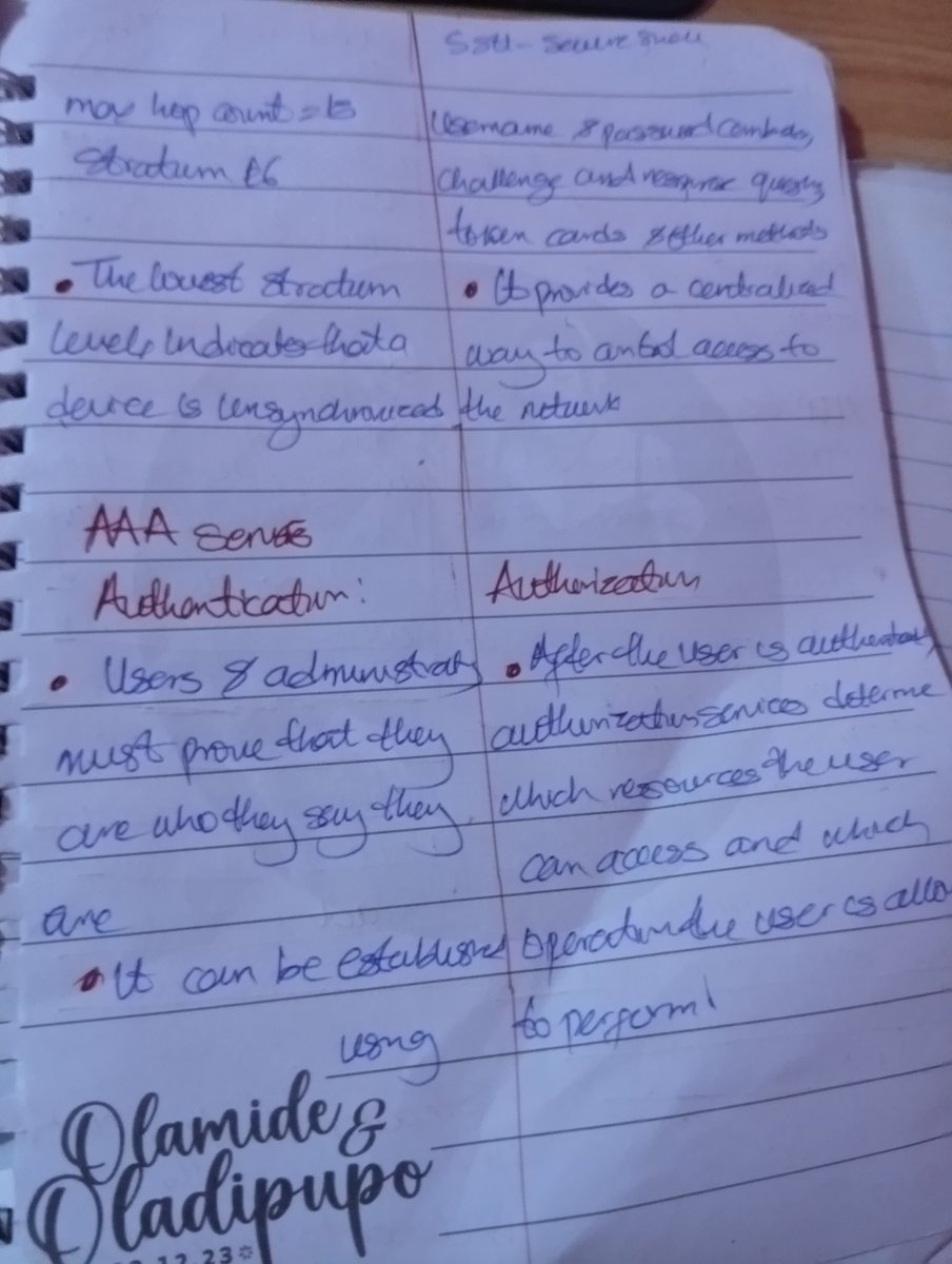 AdeagboRodiyyah's tweet image. Day 60 of #100DaysofCybersecurity 💜
 ✨ NTP: the “timekeeper” that keeps every device in sync.
✨ RADIUS only encrypts pass
✨TACACS+:  everything inside the packet is encrypted.
✨ Tryhackme ✅

@ireteeh @TemitopeSobulo @NnajiDaniel_C @cyberjeremiah @cyber_combat @cyber_razz