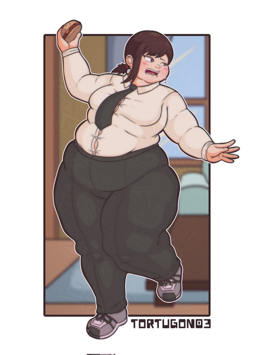 Oh no! Someone is trying to take away Kobeni's burger!