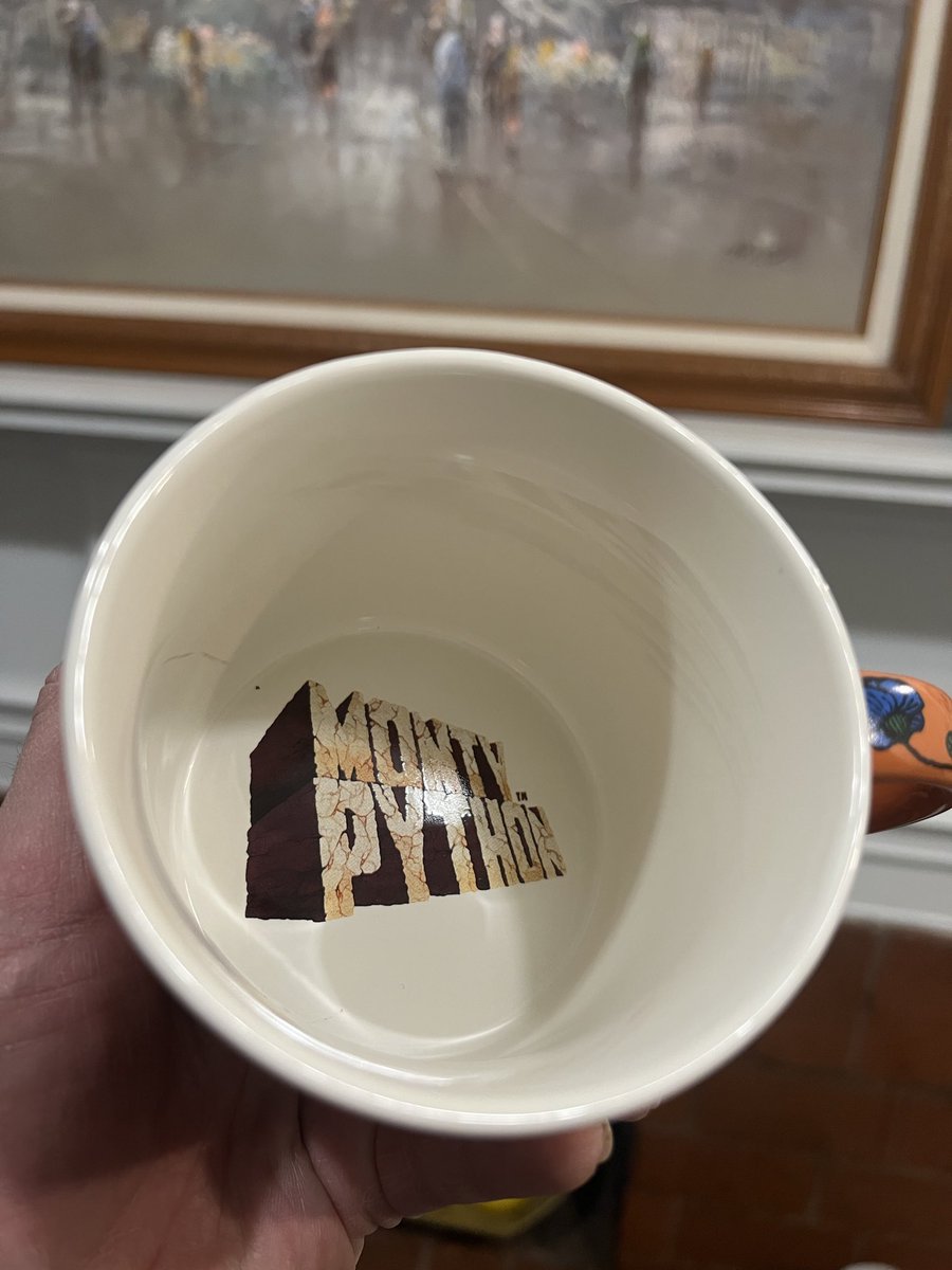 nickchiosa's tweet image. Found this awesome #MontyPython cup at the thrift store for ✌️ bucks! 😃

NOTE: Terry Gilliam was responsible for the creation of this cup!

#NudgeNudgeWinkWinkKnowWhatIMean