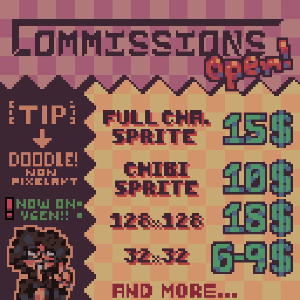 anderp40's tweet photo. I'm Still Doing Commissions!! But This Time On #VGen 

 (Details In The Replies!!)
 #pixelart #commissionsopen #commissionsopen #VGenOpen #VGenComms https://t.co/0usSJyJwFL