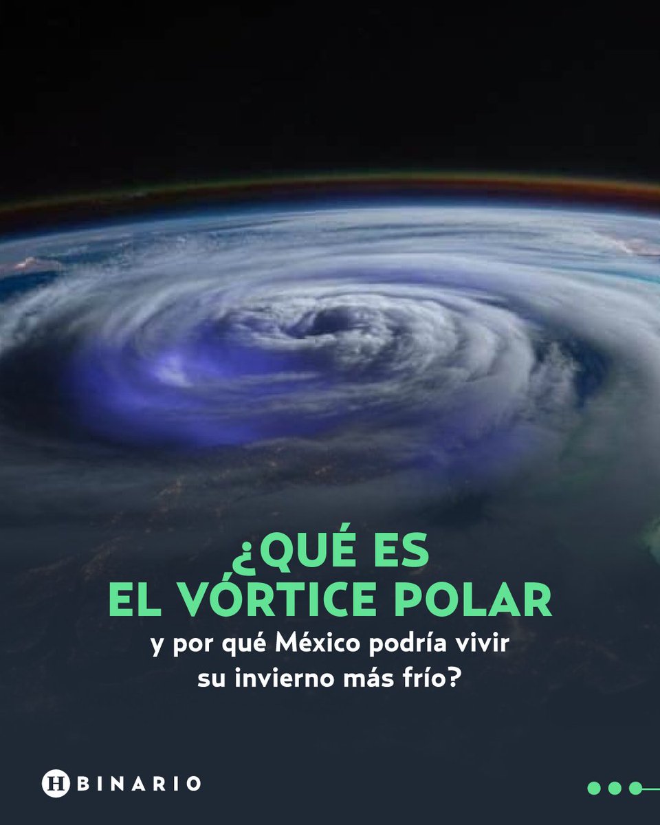 heraldobinario's tweet image. ❄️🌎 No es un huracán ni una tormenta: es el vórtice polar, un fenómeno capaz de alterar el clima global. 😯 Te explicamos su impacto y por qué podría afectar a #México. 👇