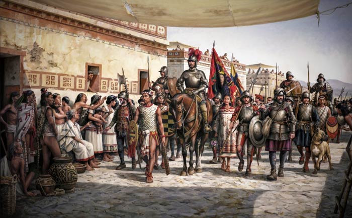 The Spanish Conquest of Mexico is probably the closest that real history gets to science fiction or fantasy.

For the Spaniards it was like landing on another planet.

Everything was different - the colours, the smells, the plants, the animals. The culture they encountered was so