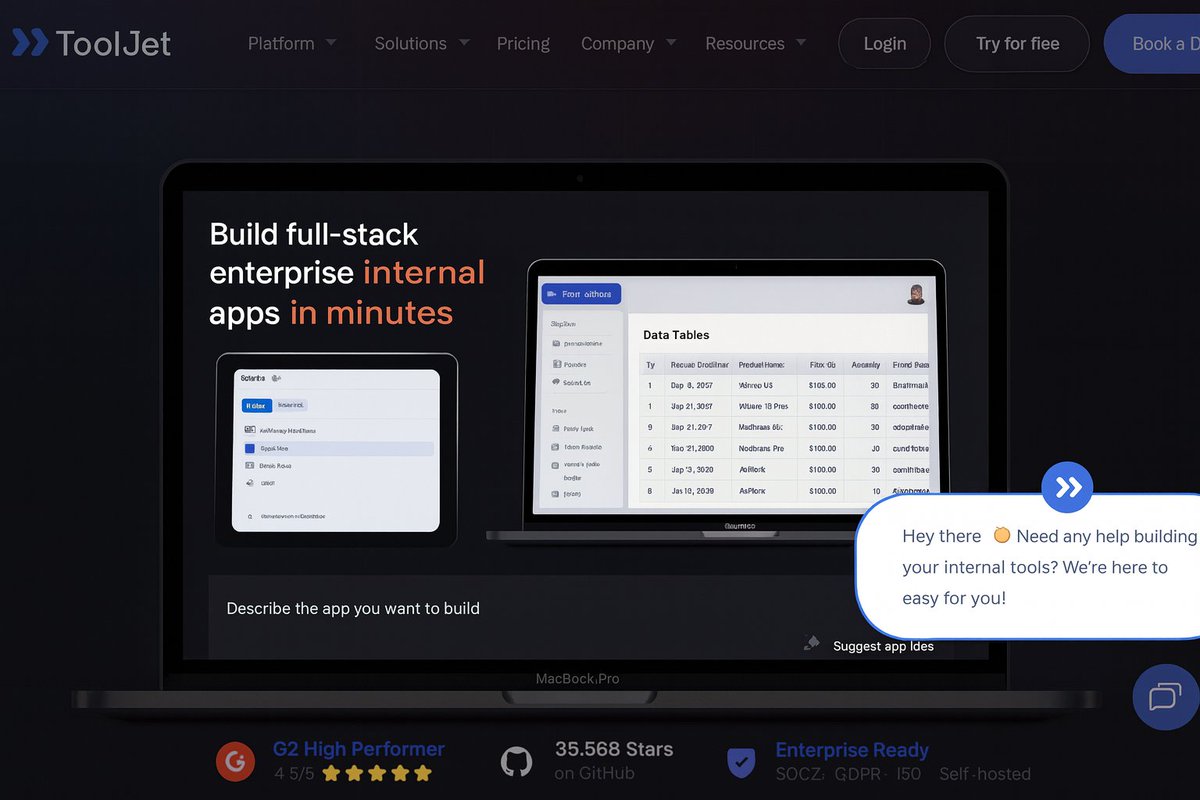 ilhamautomation's tweet image. Stop hand-coding every internal dashboard 😅

ToolJet is an open-source low-code platform to build internal tools, workflows &amp;amp; AI-powered apps in minutes instead of weeks ⚡

github.com/ToolJet/ToolJet
 tooljet.com

#LowCode #OpenSource #InternalTools #Developers #SaaS…