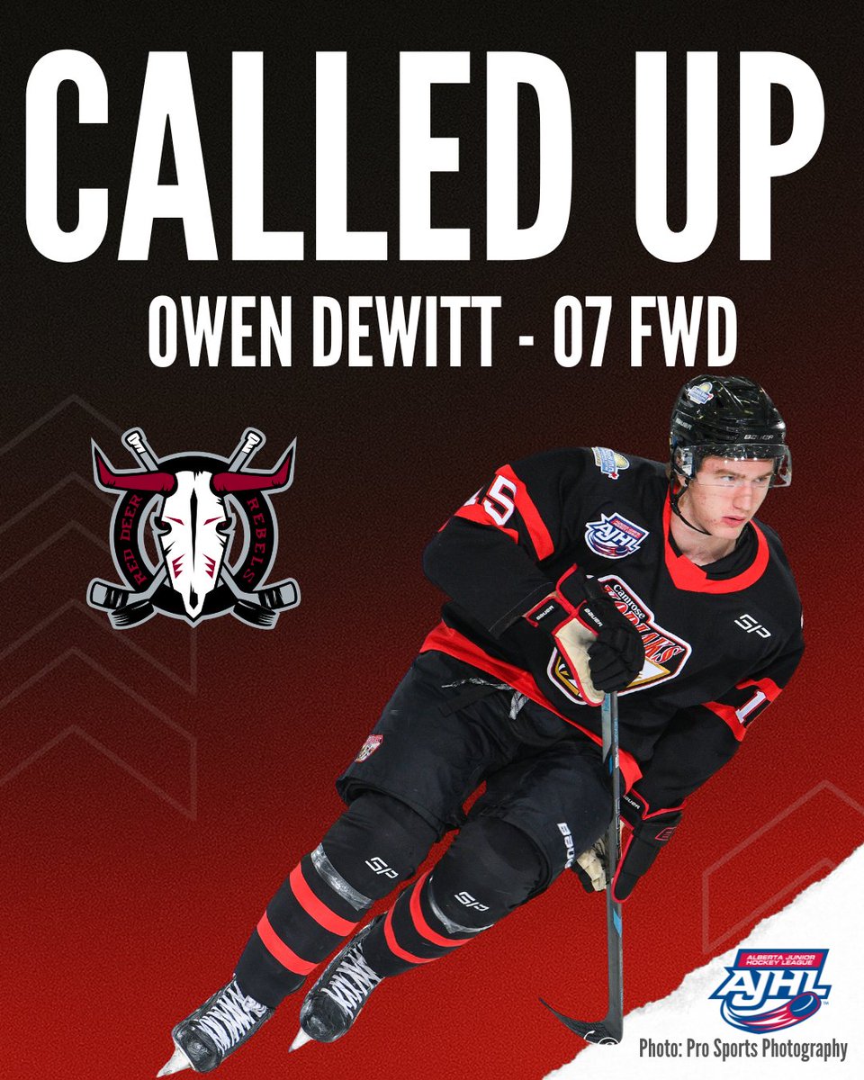 camrosekodiaks's tweet image. Kodiaks are excited to announce that 2007 forward Owen Dewitt has been called up to the @Rebelshockey 
At 6'3" 210lbs Dewitt uses his strong frame to control the play on both ends of the ice. 

#AJHL #WCDM #WHL #KodiaksHockey