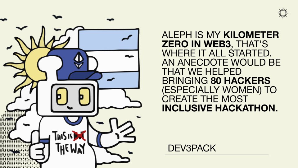 crecimientoar's tweet image. THIS IS THE WAY

@dev3pack “ALEPH IS MY KILOMETER ZERO IN WEB3”.

Thank you for building this movement with us. See you in 2026.