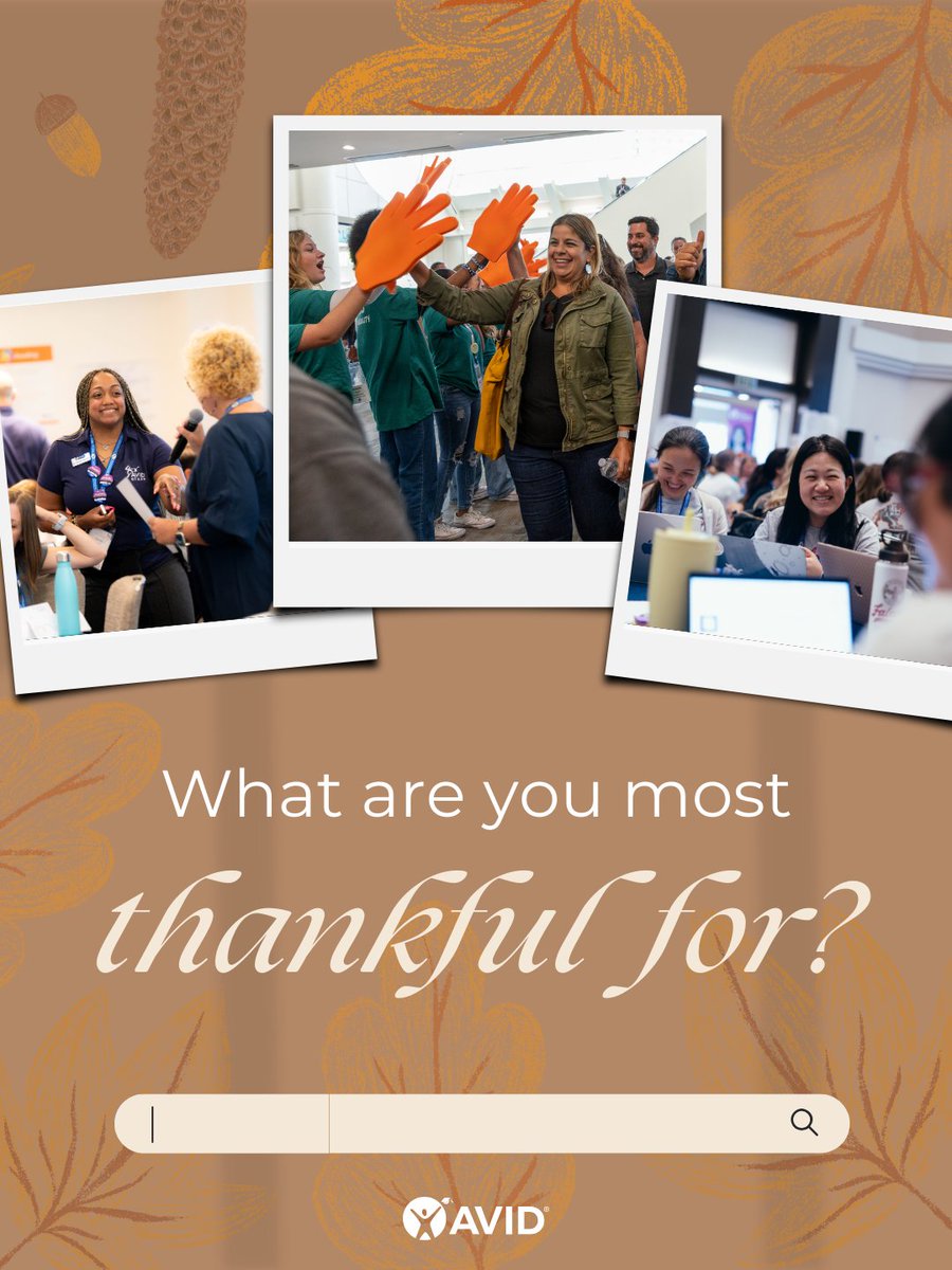 AVID4College's tweet image. 45 years. Millions of students. One incredible community. 💙

We’re deeply #grateful for every educator, student, and leader who has shaped AVID’s journey — and the futures still to come.

What are you thankful for today? ⬇️ #AVIDCommunity